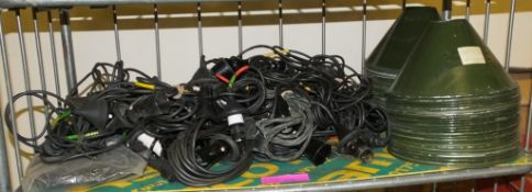 Festoon cables, Green lamp shades NSN 6210-99-451-6176 approx 45