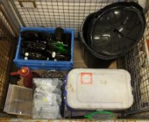 Domestic Equipment - Loudhailer, Dustbin, Glass Bottles