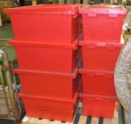 12x Stackable storage bins with lids