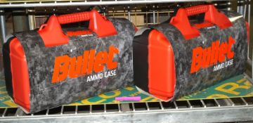 2x Ammo Bullet Plastic tool case