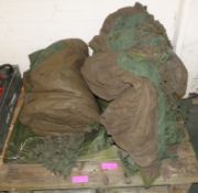 Helicopter concealment set - woodland military webbing / nettings in 2 carry bags