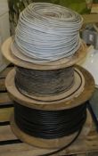 3x Reels of Coaxial Cable - 1 Cat 5E - 750ohm