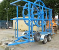 Twin Axle Pipe Winding Transport Trailer - 180, 125, 90mm