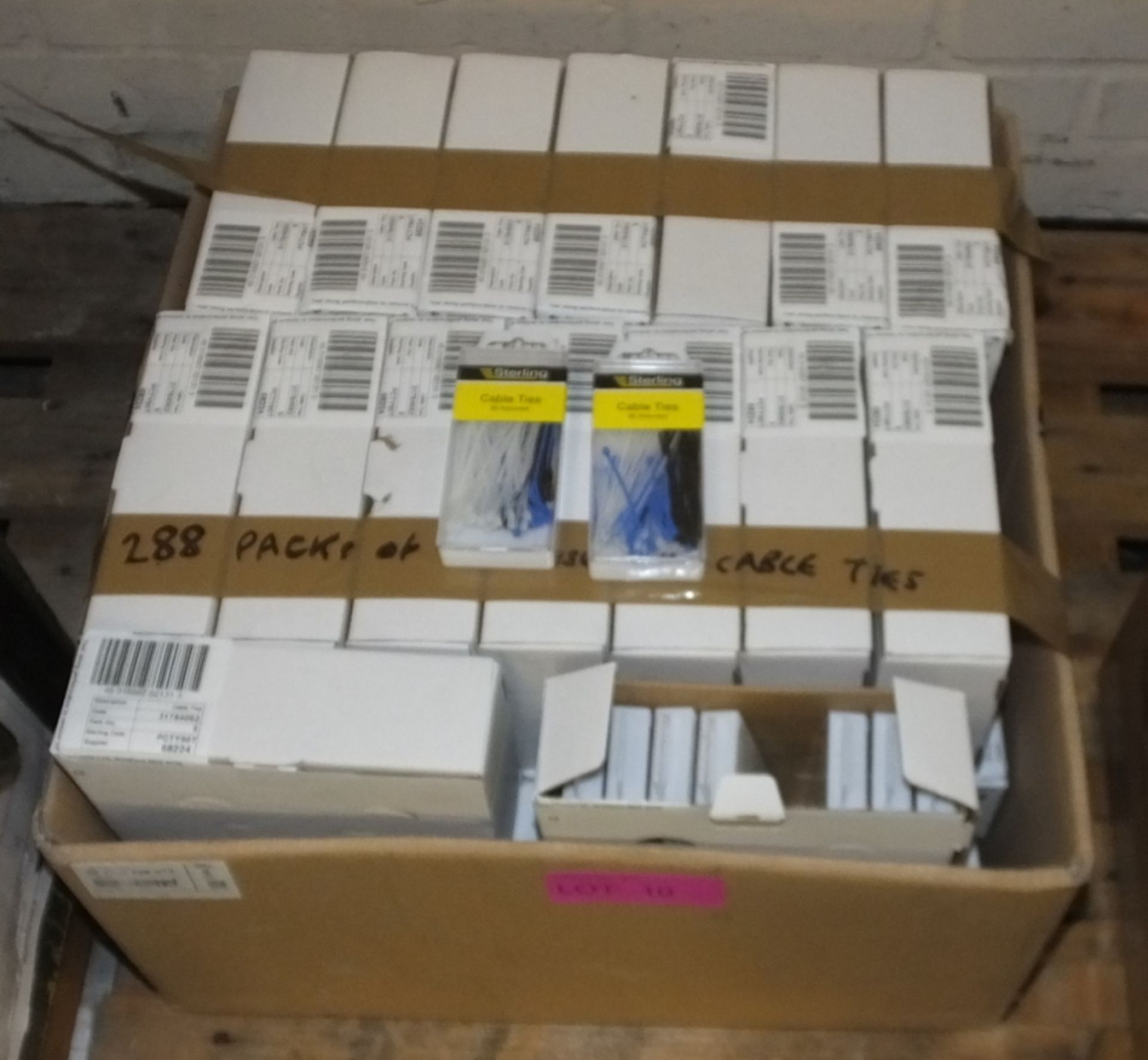 Assorted small electricians cable ties - 90 per box (approx) -288 boxes