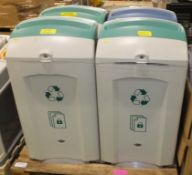 4x Plastic Recycle Bin Medium