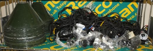 Festoon cables, Green lamp shades NSN 6210-99-451-6176 approx 40