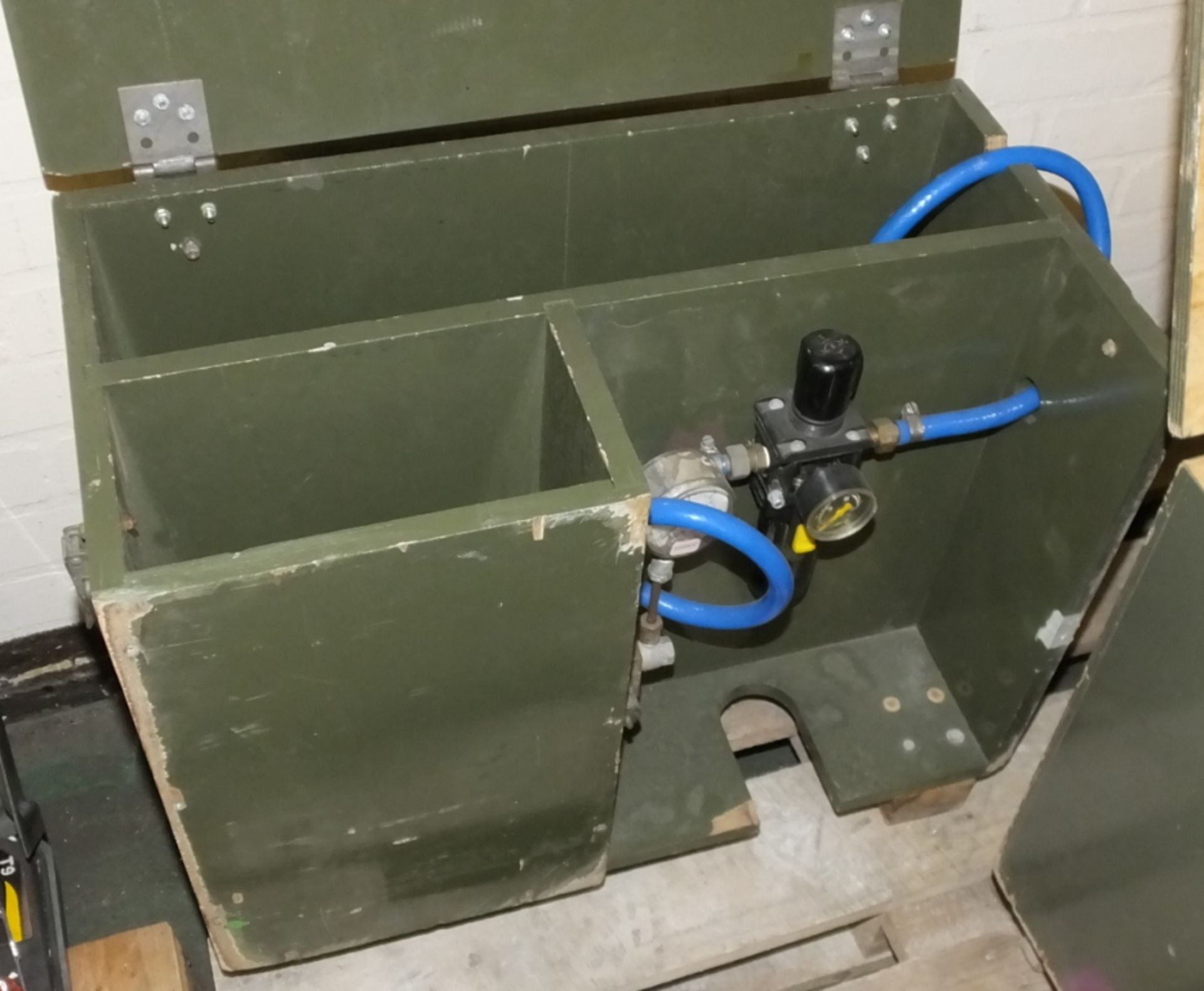 Fuel System pressurisation rig in wooden box