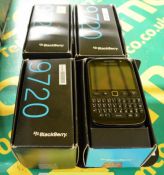 4x Blackberry 9720 Mobile Phone Boxed.
