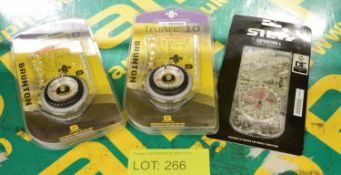 2x Brunton Truarc10 Compass. Silva Expedition 4 Compass.