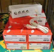 6x Trax CM 01U UHF Modulators.