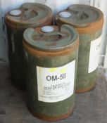 3x Fuchs OM-58 34D/0475 25ltr. COLLECTION FROM CROFT ONLY.