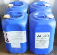 4x 25ltr AL-20 RAF Code 34D Ethanediol. COLLECTION FROM CROFT ONLY.