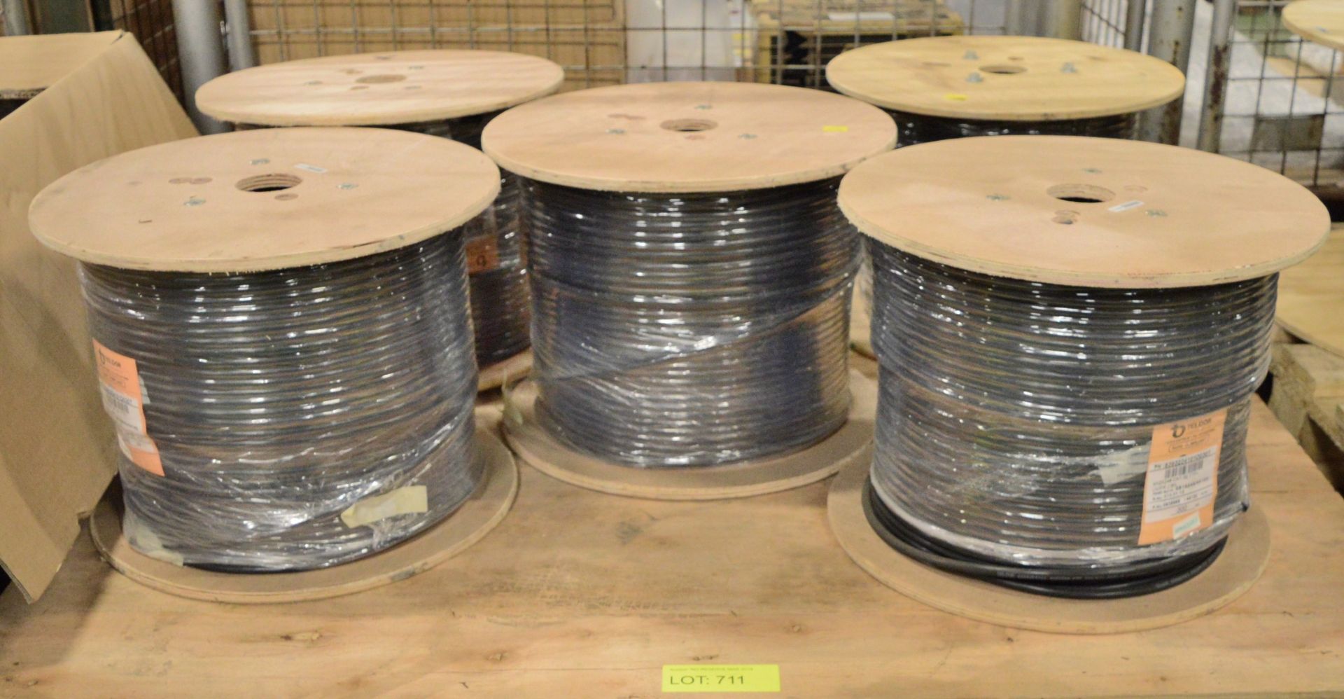 5x Reels Teldor Cable 300m 4x2x24# CAT 5E FTP.