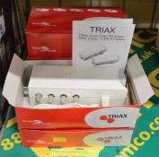 5x Trax CM 01U UHF Modulators.