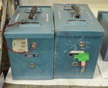 2x Security Safe Boxes L 400 x W 230 x H 300mm.