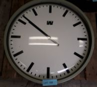 Large metal industrial wall clock - 63 x 63cm.