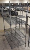 4 tier food storage rack.