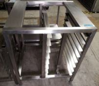 Stainless steel cooker stand.
