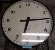 Gent of Leicester large metal industrial wall clock - 63 x 63cm.