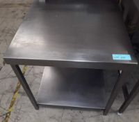 Stainless steel prep table - 70cm x 70cm.