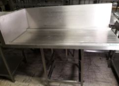 Stainless steel dishwasher table - 150 x 74cm.