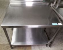 Stainless steel table - 89 x 80cm.