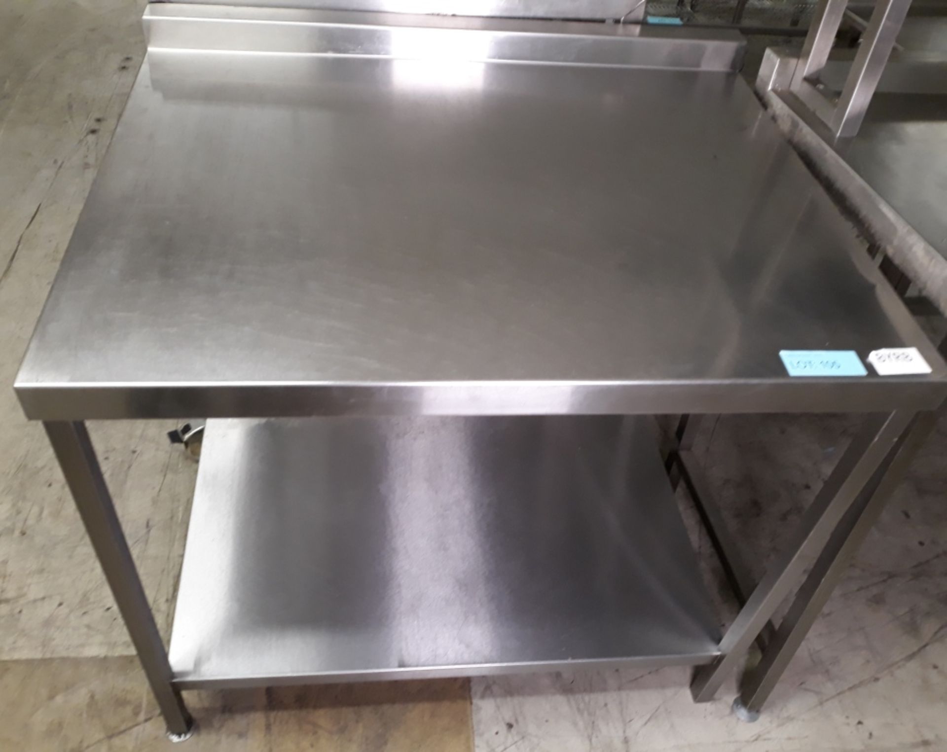 Stainless steel table - 89 x 80cm.
