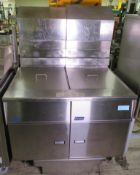 Pitco SG18 4 pan gas fryer.