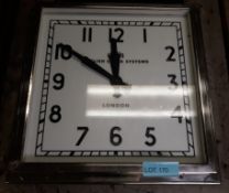 Smiths of London metal industrial wall clock - 57 x 57cm.