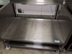 Stainless steel griddle counter - 133 x 90cm.