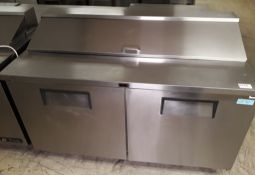 True TSSU-60-16 2 door salad prep counter fridge.