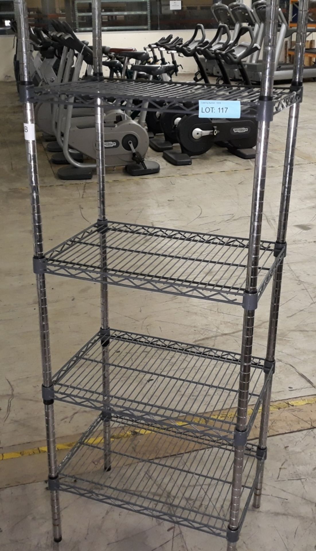 4 tier food storage rack.