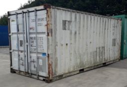 20FT ISO Container - White- A £5 LOADING FEE APPLIES TO THIS LOT