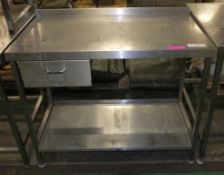 Stainless Steel Table w/ Drawer 1140 x 650 x 850