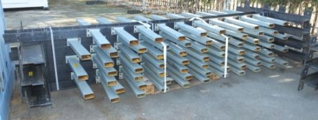 Cantilever Racking uprights - double sided - 10 per side - 7 uprights