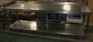 Long Stainless Steel Table 2400 x 700 x 900 mm