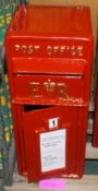Replica Retro postbox - large - Red