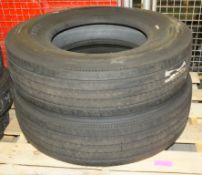 2x Michelin XZE2 11r 22.5 Commercial tyres