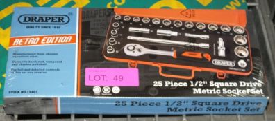 Draper "Retro" 25 piece 1/2" Drive metric socket set - unopened