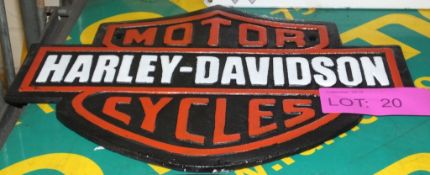 Cast sign - Harley Davidson