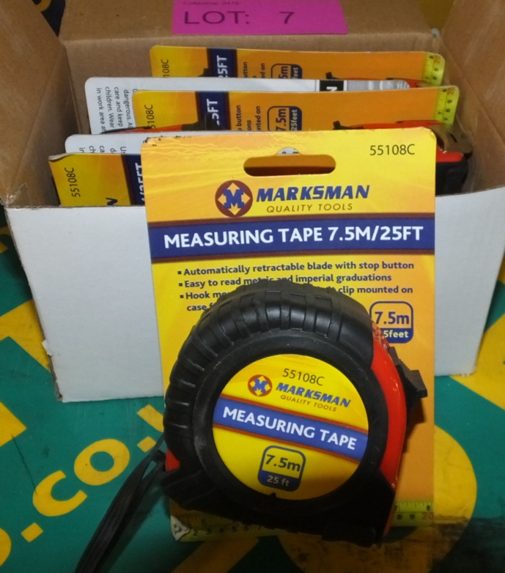 Marksman 7.5M Measuring tapes x6