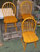3x Wooden Kitchen Chairs