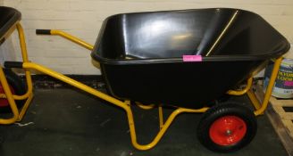 2 wheeled large garden wheelbarrow