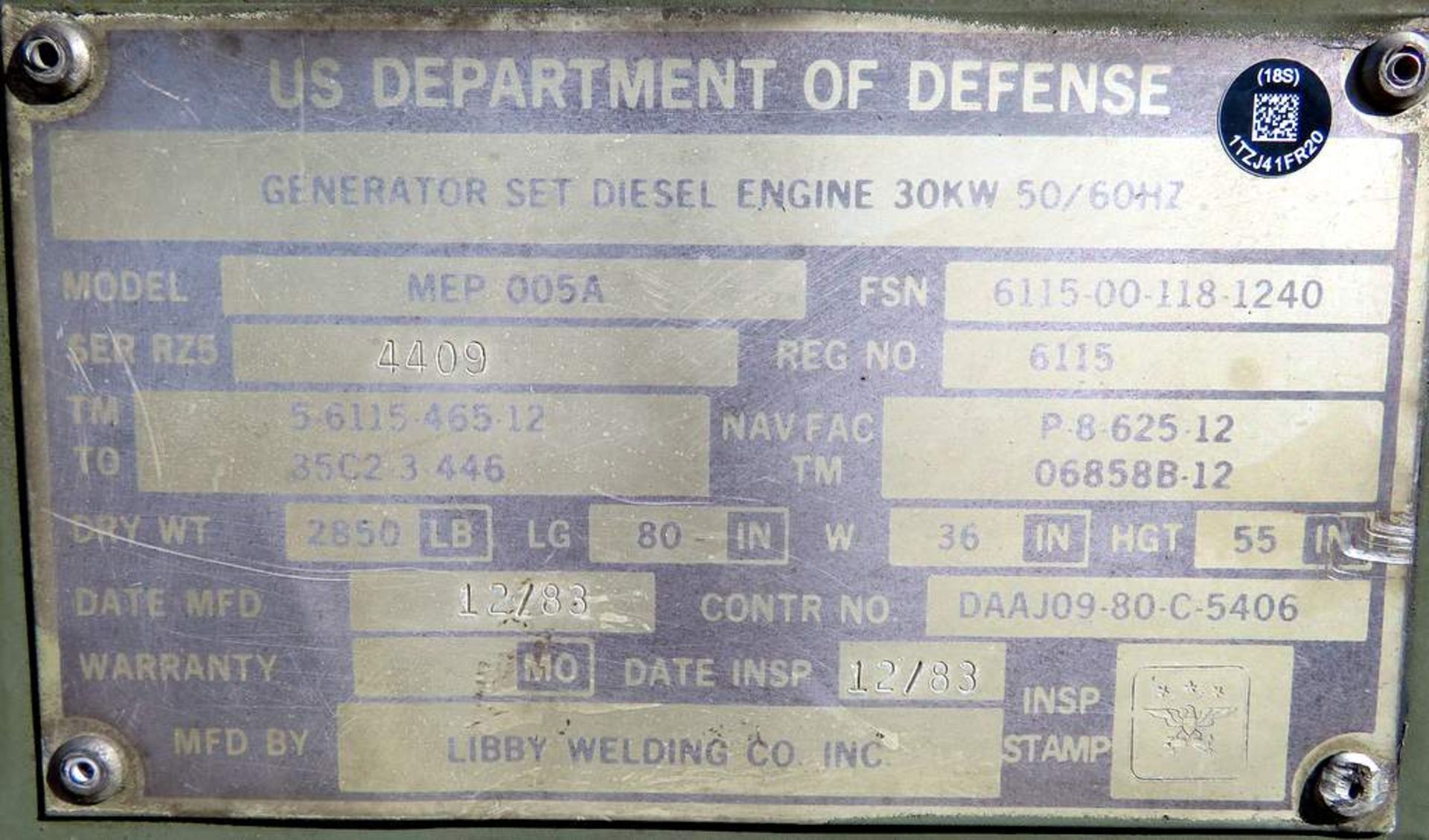 Skid Mounted 30KW Diesel Gen Set. - Image 4 of 13