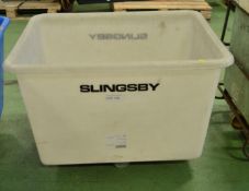 2 Wheel Plastic Laundry Bin 1000 x 750 x 600mm - No lid.