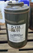 2x 25ltr Fuchs 0-135 OM-11 Oil - COLLECTION ONLY.