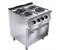 Boiling top 4 plates, cupboard - 7kW - 3phase - 800W x 730D x 900H - Electric - RG7K200E