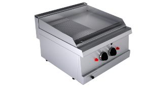 Griddle, counter top - half-ribbed - 7kW - 600W - GAS - RG6I220G