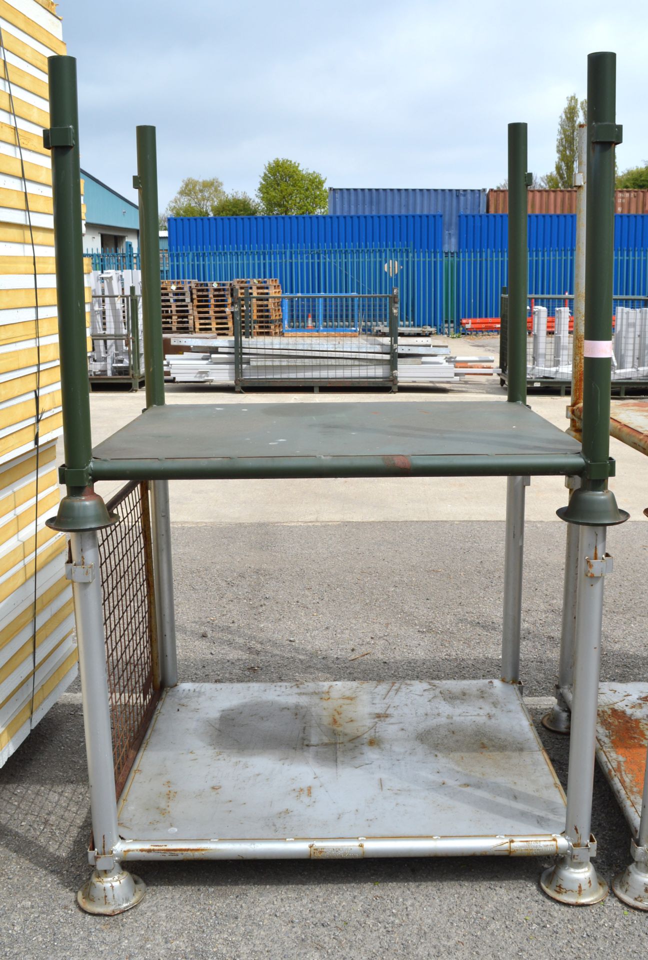 2x Full Height 4 Post Stillages L1200 x W1000mm.