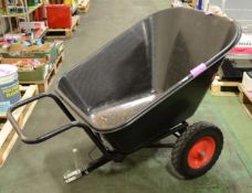 2 Wheeled Large Garden Tipping Wheelbarrow.